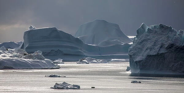 Icebergs are seen at the Disko Bay close to Ilulissat