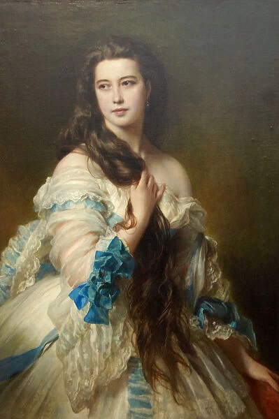 Nadezhda Nikolayevna Rimskaya-Korsakova nee Purgold, c. 1870. Artist: Winterhalter, Franz Xavier (1805-1873)