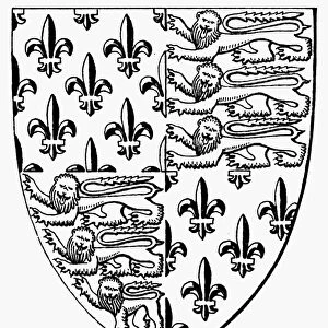 EDWARD III (1312-1377). King of England, 1327-1377. The coat of arms of King Edward III