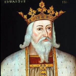 KING EDWARD III OF ENGLAND (1312-1377). Panel by unknown artist