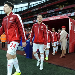 Laurent Koscielny (Arsenal) walks out of the tunnel before the match. Arsenal 0: 1 Chelsea