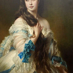 Nadezhda Nikolayevna Rimskaya-Korsakova nee Purgold, c. 1870. Artist: Winterhalter, Franz Xavier (1805-1873)