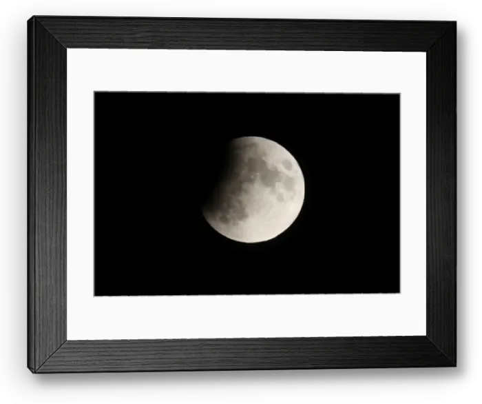 Framed Print : The moon is seen during a partial lunar eclipse near Urnaesch Framed Print : The moon is seen during a partial lunar eclipse near Urnaesch