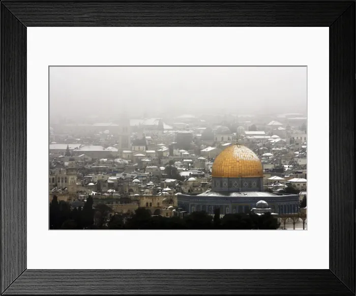 Framed Print : A general view of the Dome of the Rock in the Al Aqsa Mosque compound and Jerusalem s Framed Print : A general view of the Dome of the Rock in the Al Aqsa Mosque compound and Jerusalem s