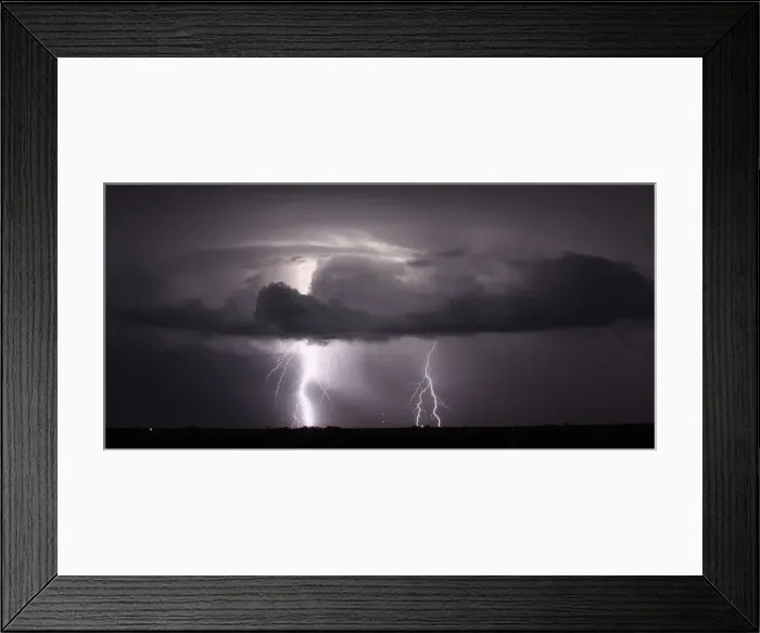 Framed Print : Lightning lights up the night sky over Plainview, Texas Framed Print : Lightning lights up the night sky over Plainview, Texas