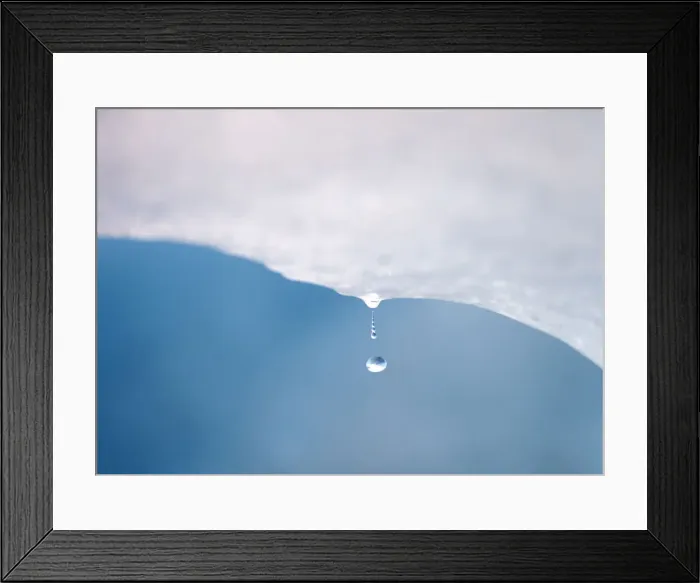 Framed Print : A drop of water falls from a melting piece of ice on Argentinas Perito Moreno glacier Framed Print : A drop of water falls from a melting piece of ice on Argentinas Perito Moreno glacier