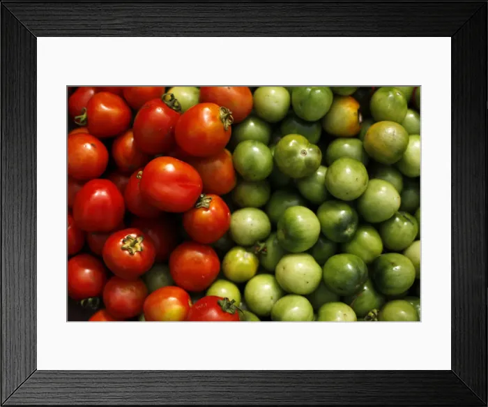 Framed Print : Tomatoes are seen at a market in Jakarta Framed Print : Tomatoes are seen at a market in Jakarta