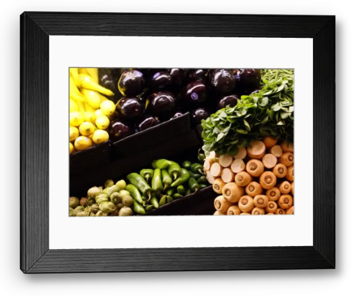 Framed Print : Vegetables are displayed in a supermarket in Santa Monica Framed Print : Vegetables are displayed in a supermarket in Santa Monica