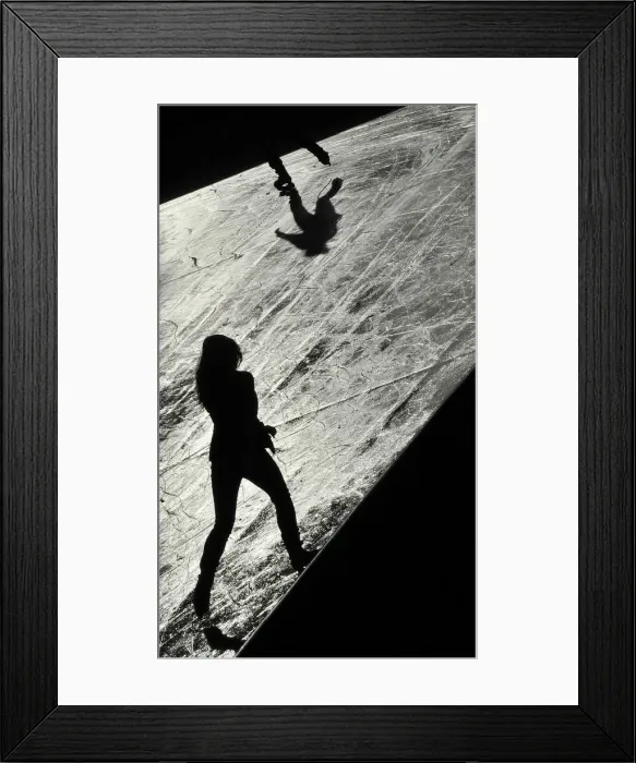 Framed Print : Visitors skate at the Tower of London ice rink in London Framed Print : Visitors skate at the Tower of London ice rink in London