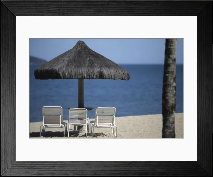 Framed Print : A private beach of the Portobello Resort, where the Italy soccer team will be based Framed Print : A private beach of the Portobello Resort, where the Italy soccer team will be based