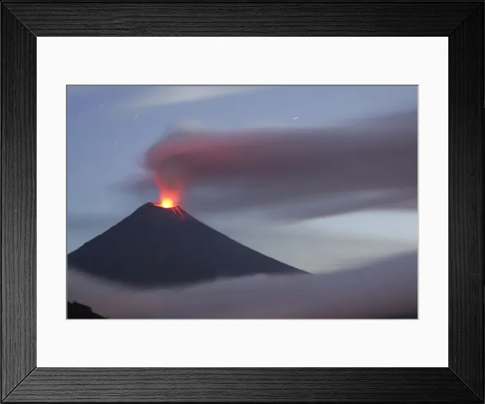 Framed Print : The Tungurahua volcano spews molten rock and large clouds of gas and ash, south of Quito Framed Print : The Tungurahua volcano spews molten rock and large clouds of gas and ash, south of Quito