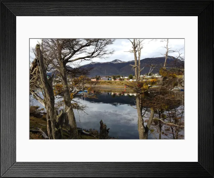 Framed Print : A view of the city of Puerto Williams is seen in Chile Framed Print : A view of the city of Puerto Williams is seen in Chile