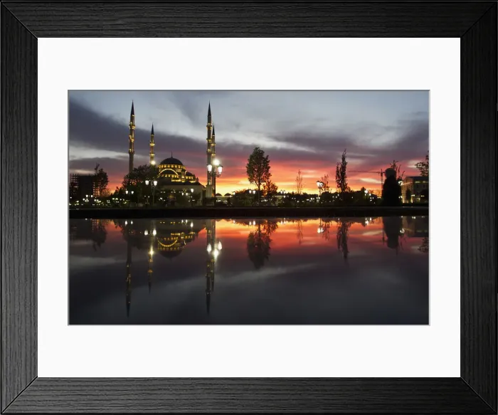 Framed Print : The Heart of Chechnya mosque in Chechen capital Grozny