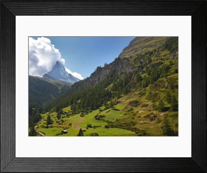 Framed Print : Clouds are pictured over the Matterhorn mountain in Zermatt Framed Print : Clouds are pictured over the Matterhorn mountain in Zermatt