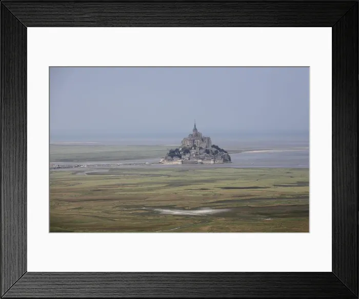 Framed Print : Aerial view shows the Mont Saint-Michel during the 32 km individual time trial eleventh