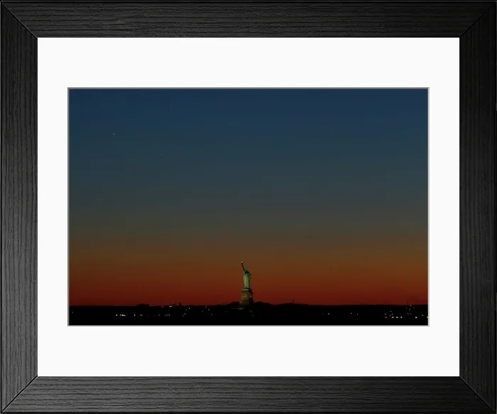 Framed Print : A triple conjunction of the planets Venus, Jupiter and Mercury is seen in the sky Framed Print : A triple conjunction of the planets Venus, Jupiter and Mercury is seen in the sky
