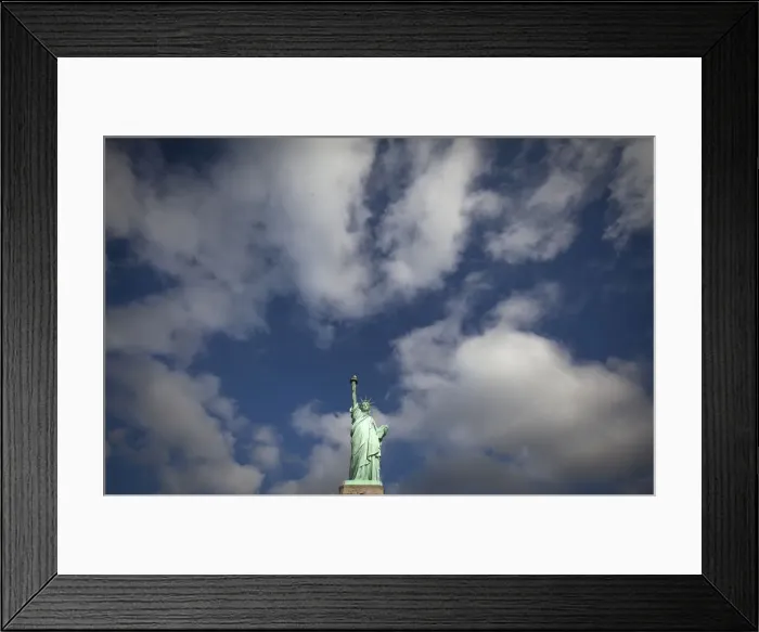 Framed Print : The Statue of Liberty is pictured on Liberty Island in New York Framed Print : The Statue of Liberty is pictured on Liberty Island in New York