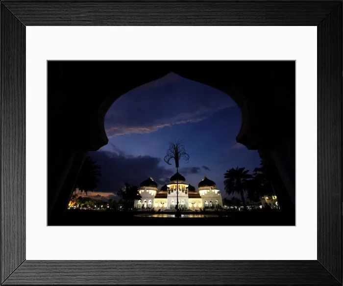 Framed Print : The Baiturrahman mosque is seen in Banda Aceh