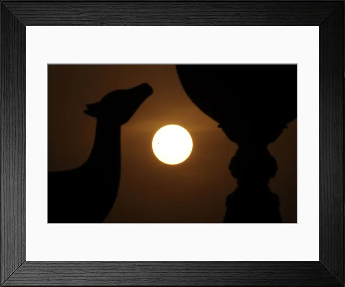 Framed Print : The planet Venus makes its transit across the Sun as seen from Kathmandu