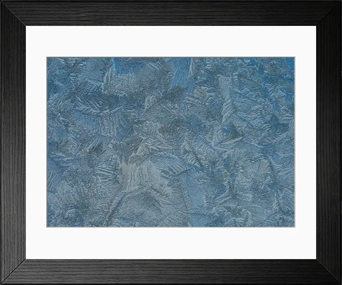 Framed Print : A window with frost pattern is pictured on top of highest German mountain, the Zugspitze