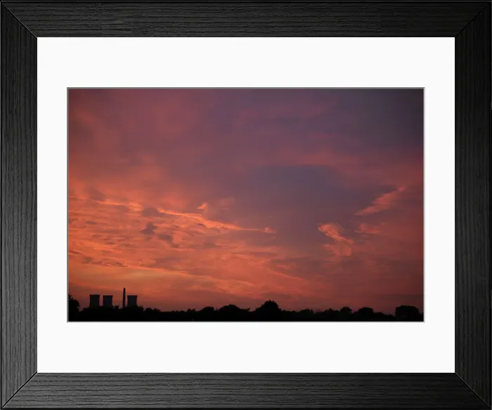 Framed Print : The sun sets over a disused power station in Ramsgate Framed Print : The sun sets over a disused power station in Ramsgate