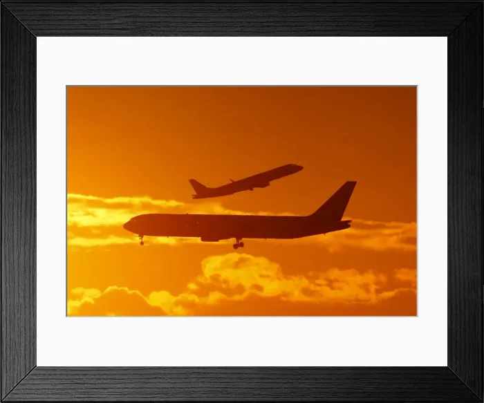 Framed Print : Passenger planes land and take off at Sydney airport