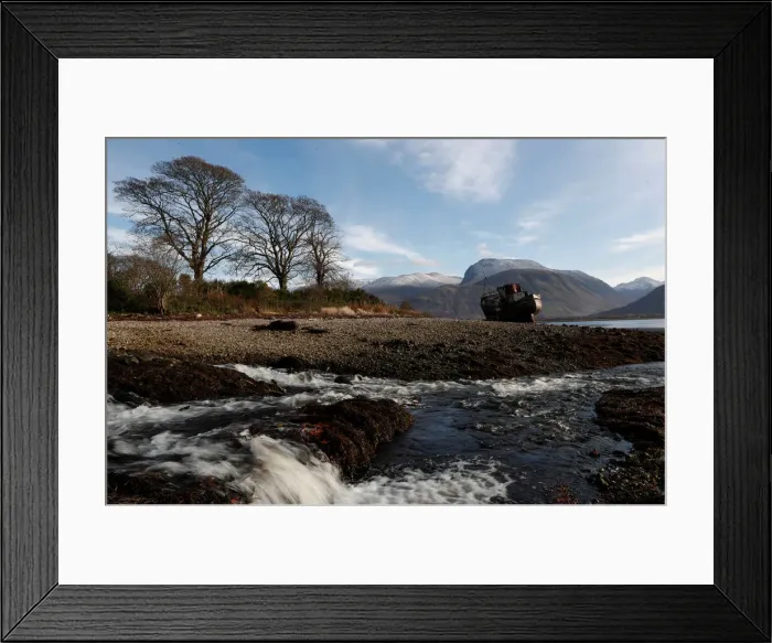 Framed Print : The wreck of the Golden Harvest, a fishing vessel that ran aground on the banks of Framed Print : The wreck of the Golden Harvest, a fishing vessel that ran aground on the banks of