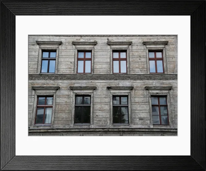 Framed Print : The facade of an unrenovated appartment building is pictured at Kreuzberg district in Framed Print : The facade of an unrenovated appartment building is pictured at Kreuzberg district in