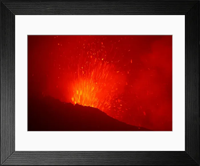 Framed Print : Mount Etna, Europes highest and most active volcano, erupts