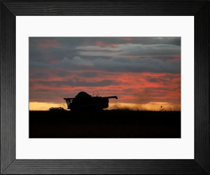 Framed Print : A farmer works with his tractor on a field near Brasilia Framed Print : A farmer works with his tractor on a field near Brasilia