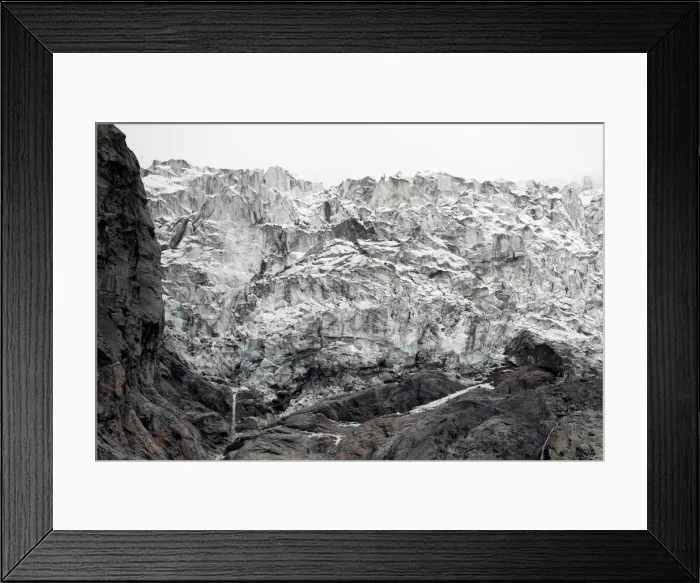 Framed Print : A segment of the Planpincieux glacier is seen on the Italian side of the Mont Blanc Framed Print : A segment of the Planpincieux glacier is seen on the Italian side of the Mont Blanc
