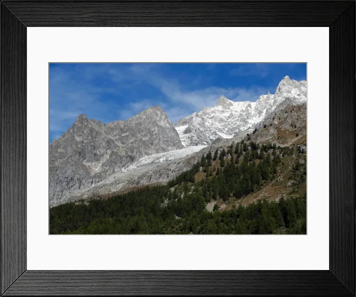 Framed Print : A segment of the Planpincieux glacier is seen on the Italian side of the Mont Blanc Framed Print : A segment of the Planpincieux glacier is seen on the Italian side of the Mont Blanc