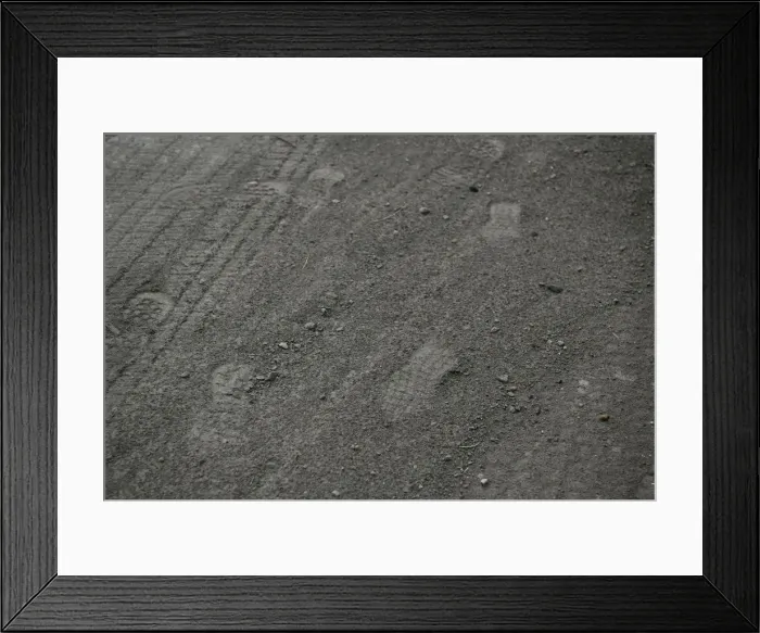 Framed Print : Fresh shoe prints are seen at a migrant crossing spot on the Rio Grande near Mission Framed Print : Fresh shoe prints are seen at a migrant crossing spot on the Rio Grande near Mission