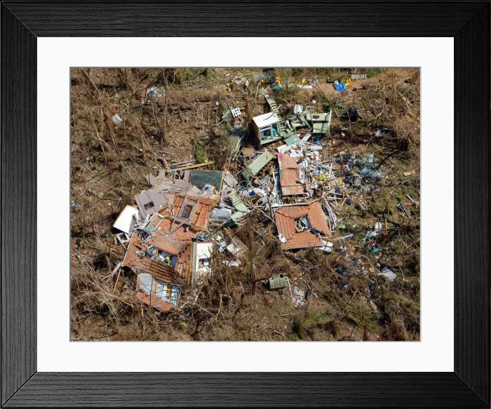 Framed Print : A completely destroyed house is seen 12 days after Hurricane Irma ripped through Framed Print : A completely destroyed house is seen 12 days after Hurricane Irma ripped through