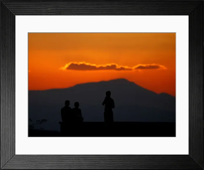 Framed Print : Boys watch atop the roof of their house on the Turkish-Syrian border line in Reyhanli Framed Print : Boys watch atop the roof of their house on the Turkish-Syrian border line in Reyhanli
