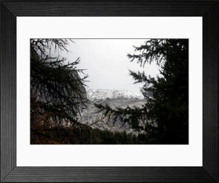 Framed Print : A segment of the Planpincieux glacier is seen on the Italian side of the Mont Blanc Framed Print : A segment of the Planpincieux glacier is seen on the Italian side of the Mont Blanc