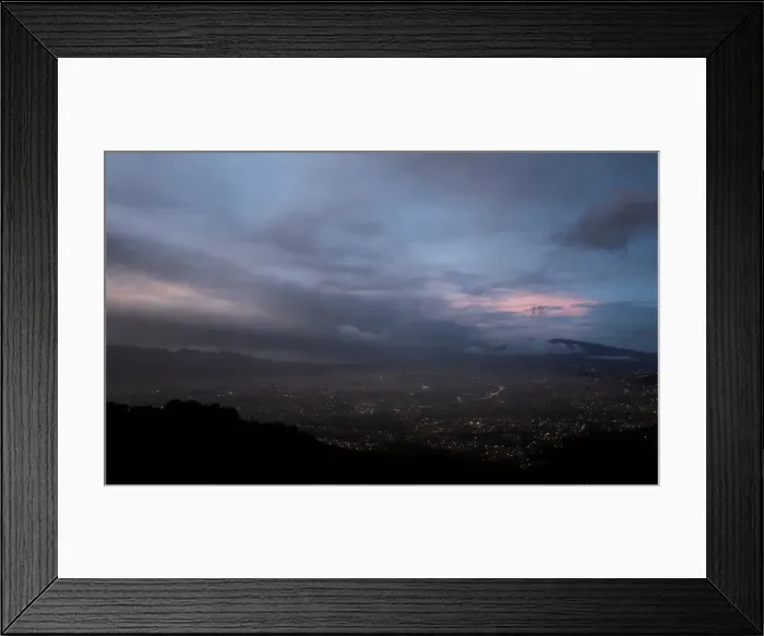 Framed Print : Ash from the Turrialba volcano falls on San Jose city after an eruption in San Jose Framed Print : Ash from the Turrialba volcano falls on San Jose city after an eruption in San Jose