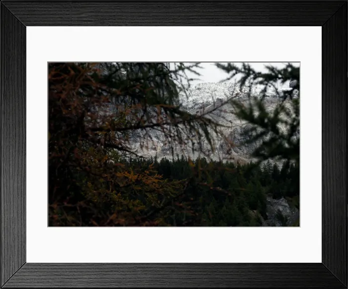 Framed Print : A segment of the Planpincieux glacier is seen on the Italian side of the Mont Blanc Framed Print : A segment of the Planpincieux glacier is seen on the Italian side of the Mont Blanc