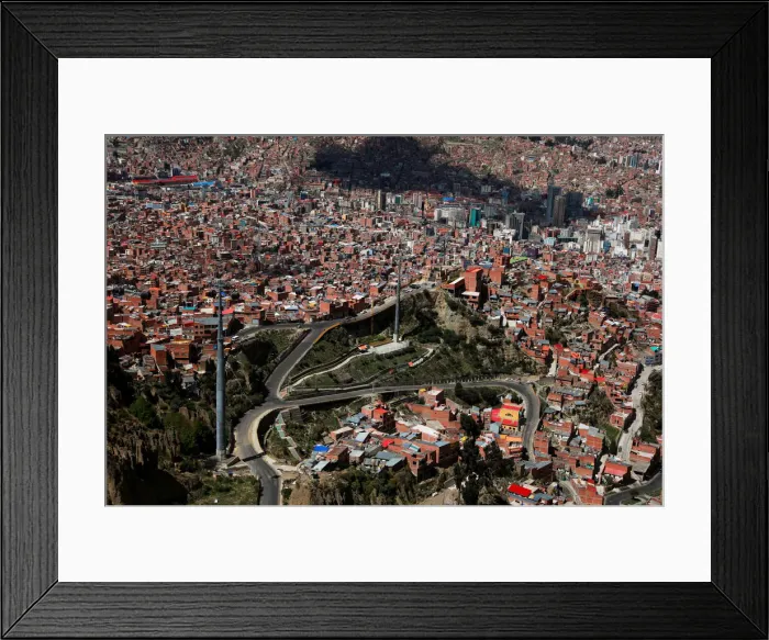 Framed Print : General view shows the city of El Alto
