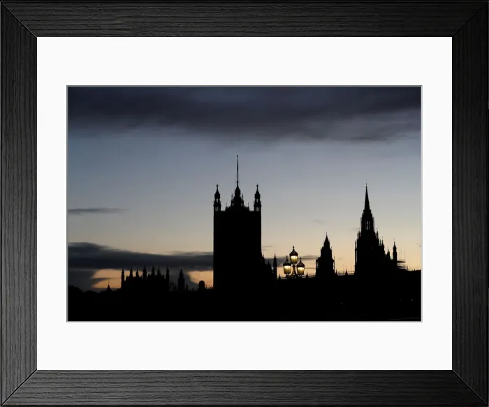 Framed Print : The Houses of Parliament are seen during a sunset Framed Print : The Houses of Parliament are seen during a sunset