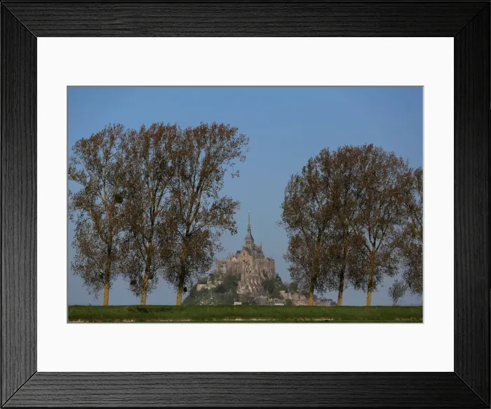 Framed Print : A general view shows the Mont Saint-Michel in the French western region of Normandy