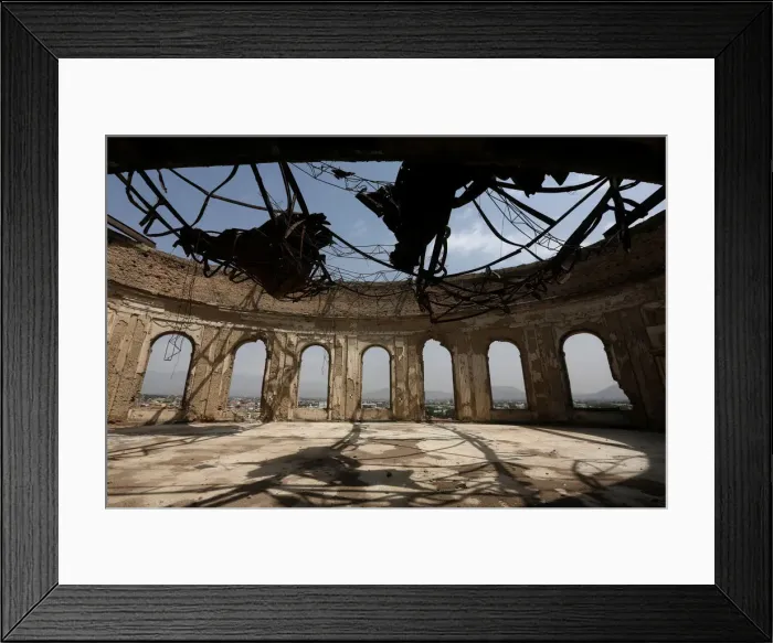 Framed Print : The Wider Image: In the ruins of Kabuls Darul Aman palace Framed Print : The Wider Image: In the ruins of Kabuls Darul Aman palace