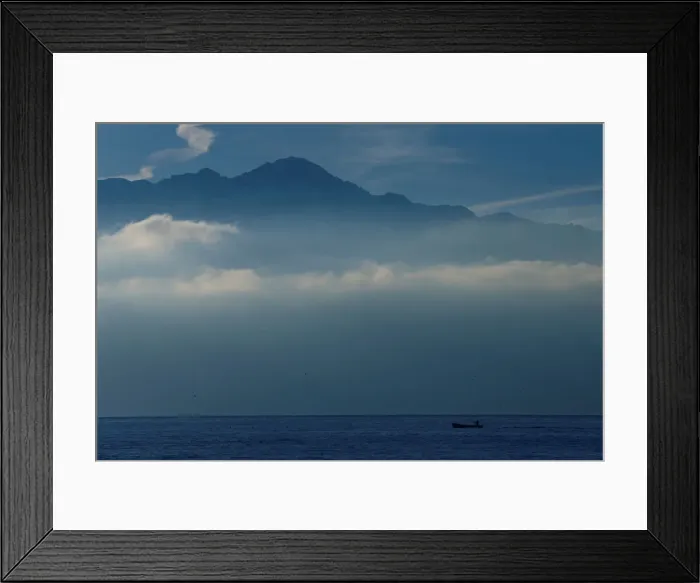 Framed Print : A fisherman sails to his net early morning on Lake Leman in Lausanne Framed Print : A fisherman sails to his net early morning on Lake Leman in Lausanne