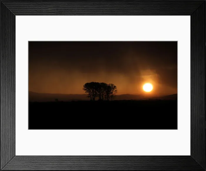 Framed Print : Rain clouds are lit by the setting sun near the village of Chernogorovo Framed Print : Rain clouds are lit by the setting sun near the village of Chernogorovo