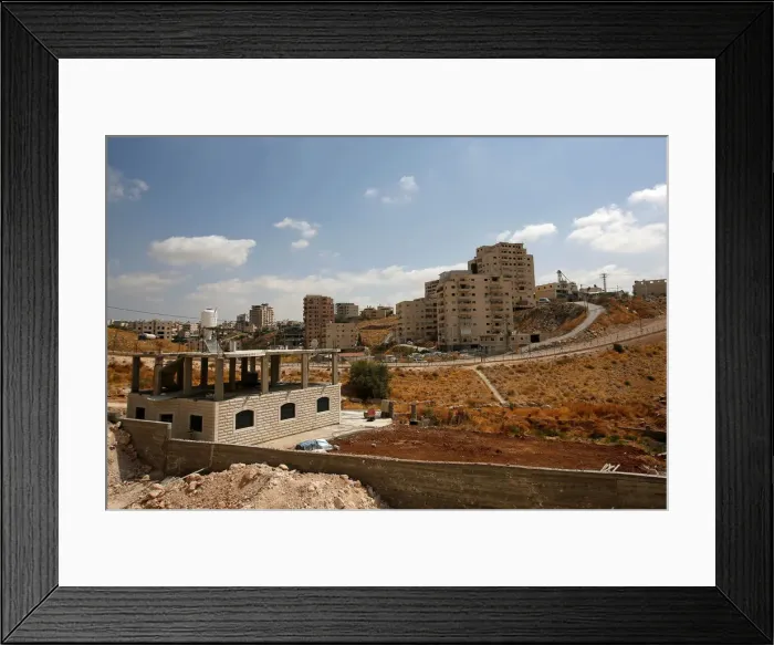 Framed Print : View shows Palestinian buildings in Sur Baher, a village in the suburbs of Arab east Framed Print : View shows Palestinian buildings in Sur Baher, a village in the suburbs of Arab east