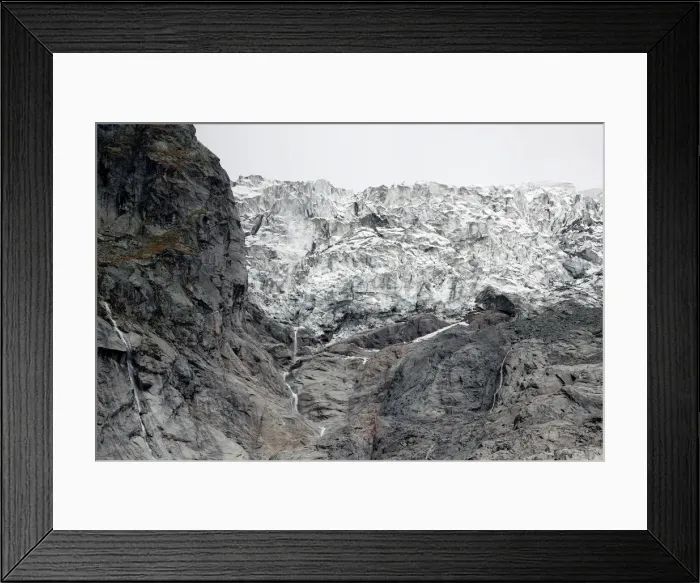 Framed Print : A segment of the Planpincieux glacier is seen on the Italian side of the Mont Blanc Framed Print : A segment of the Planpincieux glacier is seen on the Italian side of the Mont Blanc