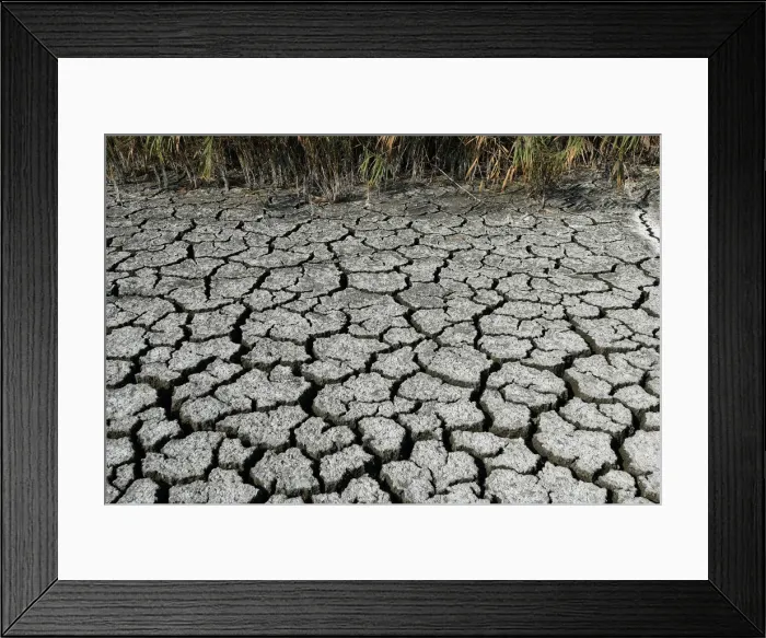 Framed Print : A dried-out part of Lake Koronia Framed Print : A dried-out part of Lake Koronia