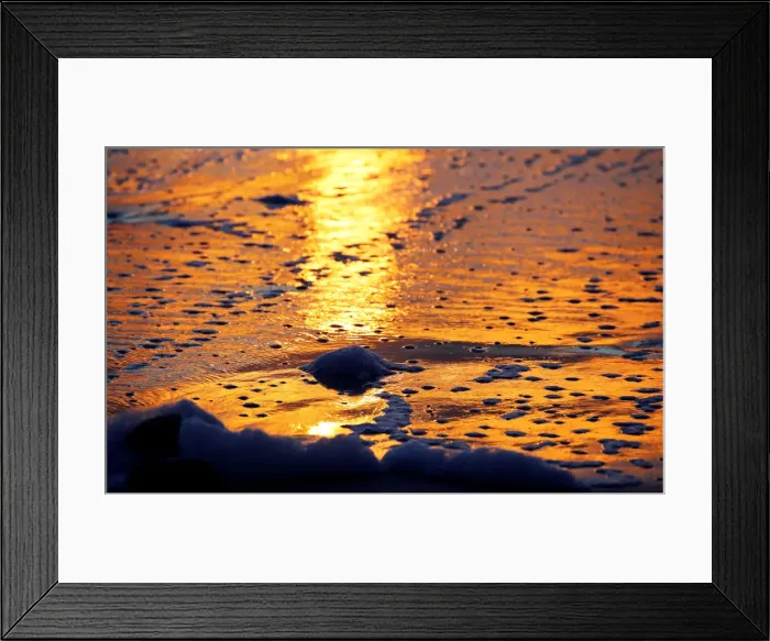 Framed Print : A beach along the Atlantic Ocean coast is pictured at sunset in Montalivet-les-Bains Framed Print : A beach along the Atlantic Ocean coast is pictured at sunset in Montalivet-les-Bains