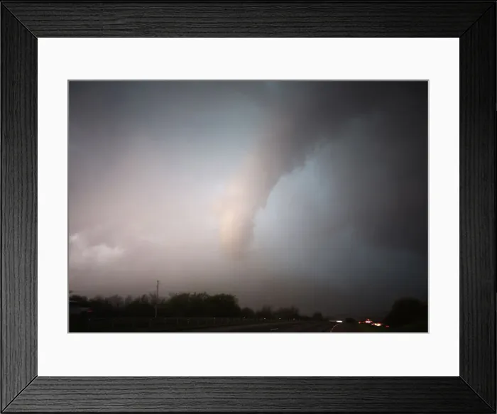 Framed Print : A Tornado is seen in Keystone Lake