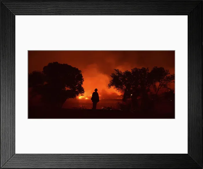 Framed Print : Firefighters battle the Powerhouse wildfire at the Angeles National Forest in California Framed Print : Firefighters battle the Powerhouse wildfire at the Angeles National Forest in California